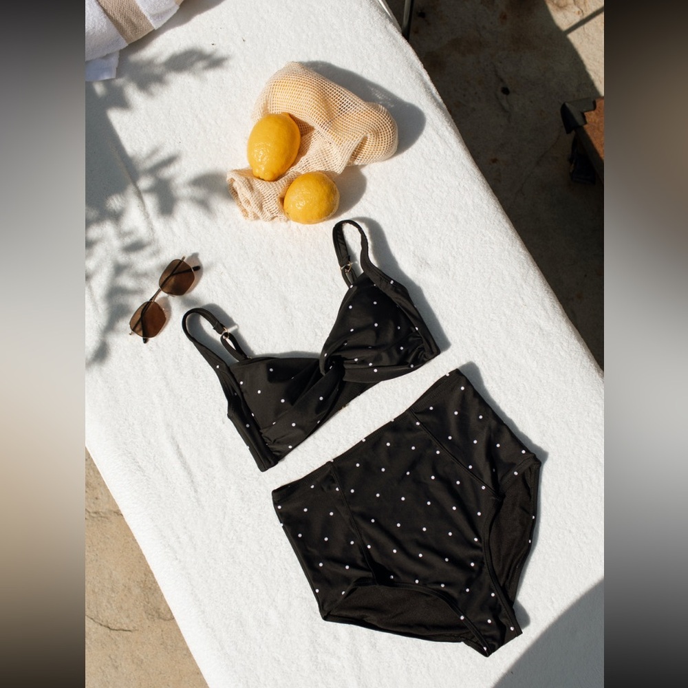 NWOT CJLA Summerland polka dot bikini size 14